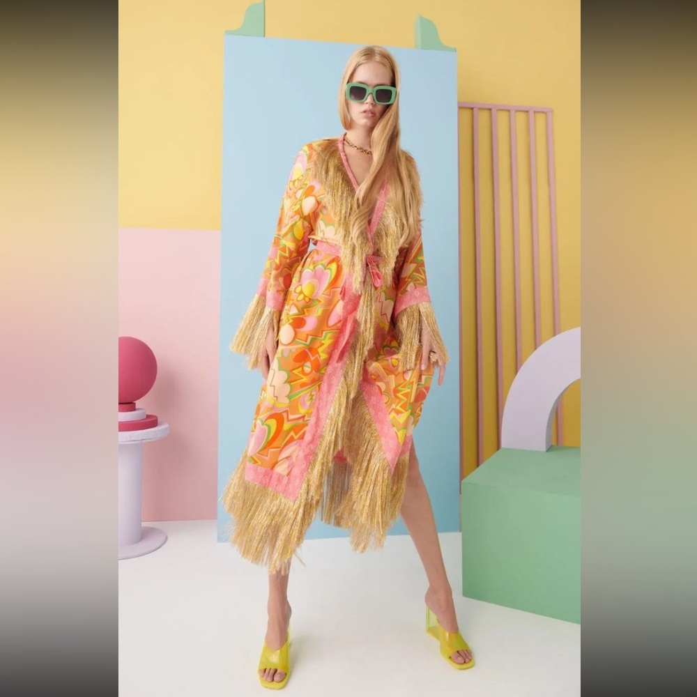 💕sold💕Celia B ZARYA kimono DRESS - Picture 1 of 6